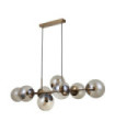 Suspension Molite Verre,Acier Miel Laiton