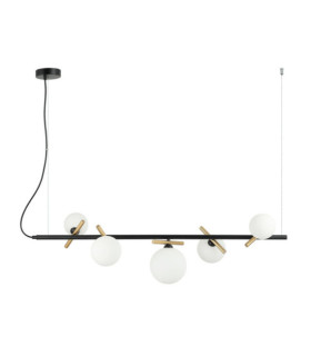 Suspension Reverso Verre,Acier Noir,Or