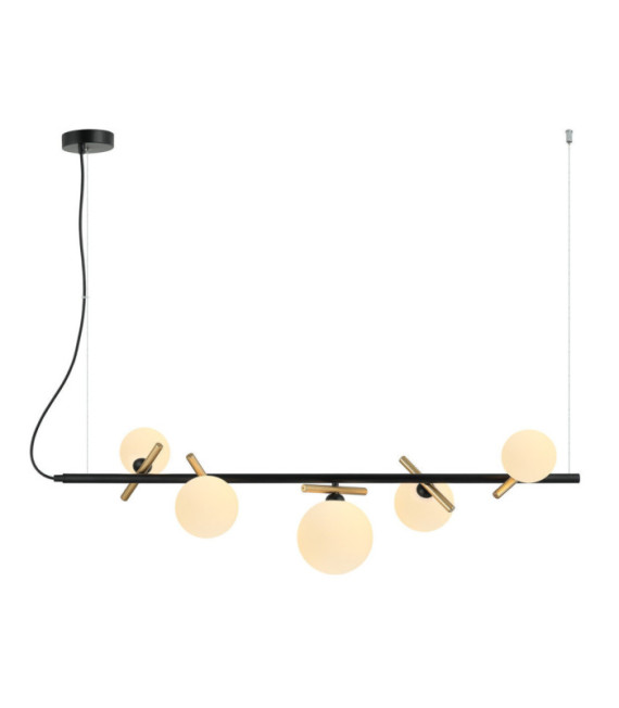 Suspension Reverso Verre,Acier Noir,Or