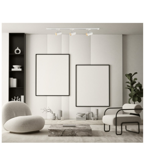 Barre de spots Marvi Plastique,acier,aluminium Blanc Mat