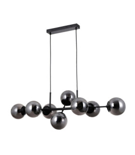 Molite Lámpara Colgante Cristal, Acero Negro