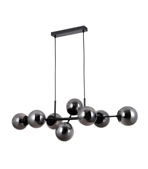 Lampada a sospensione Molite Vetro, Acciaio Nero