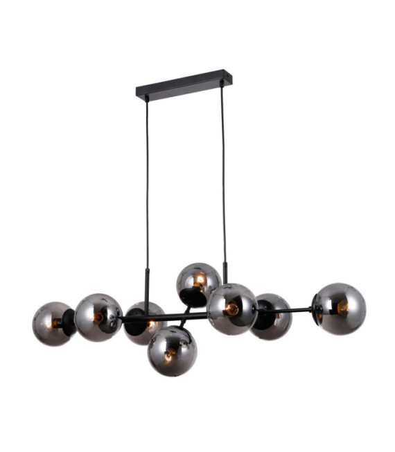 Molite Lámpara Colgante Cristal, Acero Negro