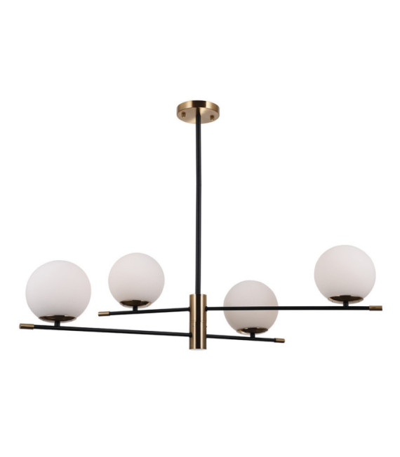 Stelia pendant light Glass, steel, aluminum Antique bronze, matt black