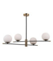 Suspension Stelia Verre,acier,aluminium Bronze antique, noir mat
