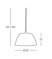 Suspension MALMÖ nickel 1 ampoule