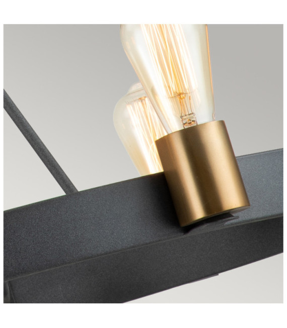 Hinkley pendant light Aged zinc steel and heritage brass