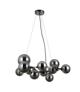 Suspension Canello Verre,Acier Chromé noir