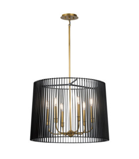 Suspension Kichler Acier Noir et laiton naturel