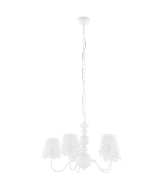 Lampada a sospensione Arianna Lega di metallo Bianco