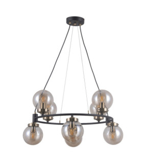 Galvez Pendant Glass, Steel Antique bronze, matt black