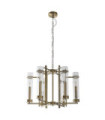 Suspension Aspen Verre,Acier Antique Bronze