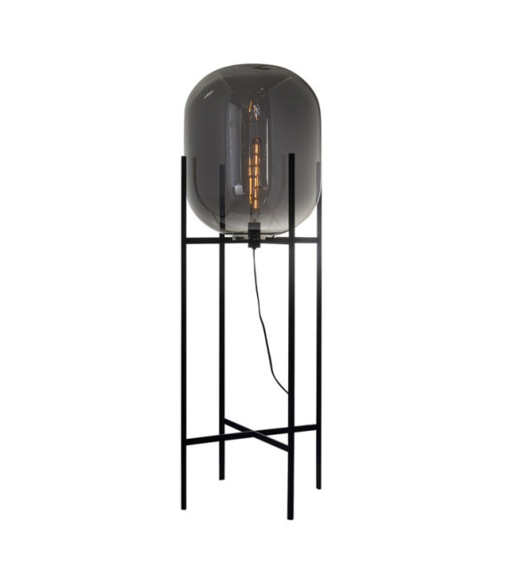 Lampadaire portable Maversa Verre,alliage métallique Noir, miroir graphite