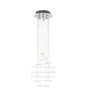Suspension Spyro Alliage métallique,verre Chrome
