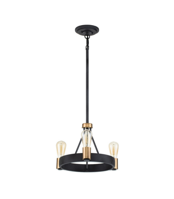 Hinkley pendant light Aged zinc steel and heritage brass