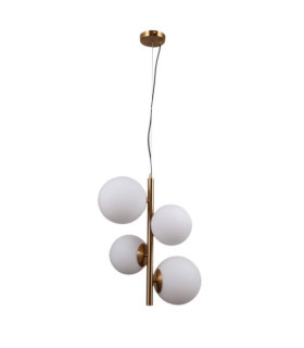 Riga Pendelleuchte Glas, Stahl, Aluminium Honey Brass