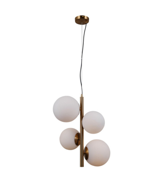 Riga pendant light Glass, steel, aluminum Honey Brass