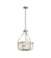 Kichler pendant light Clear ribbed glass, brushed nickel steel