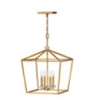 Hinkley pendant light Steel, crystal Aged brass