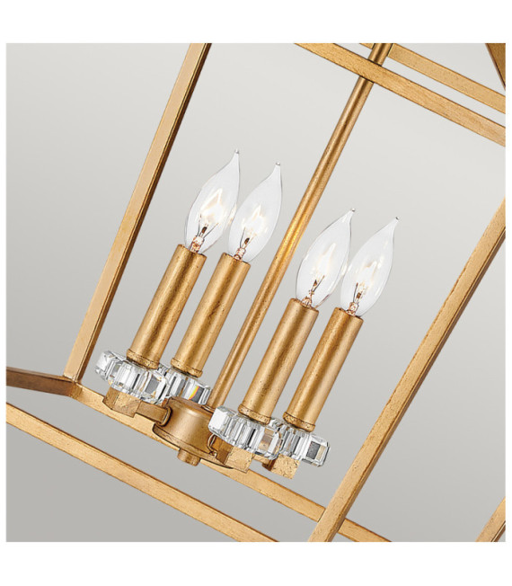 Suspension Hinkley Acier,cristal Laiton vieilli