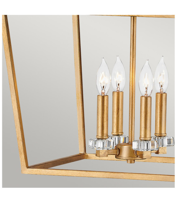 Hinkley pendant light Steel, crystal Aged brass
