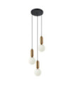 Aldeva Pendant Lamp Glass,Antique Bronze Steel