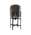 Lampadaire portable Maversa Verre,alliage métallique Noir, graphite miroir
