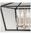 Suspension Hinkley Acier,cristal Noir avec nickel poli