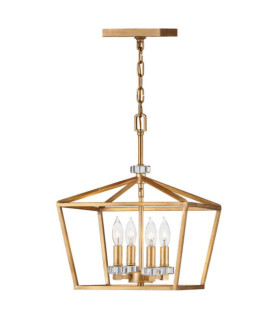 Suspension Hinkley Acier,cristal Laiton vieilli