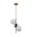 Suspension Stelia Verre,acier,aluminium Bronze antique, noir mat