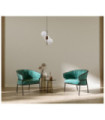 Suspension Stelia Verre,acier,aluminium Bronze antique, noir mat
