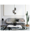 Canello pendant glass, black chrome steel