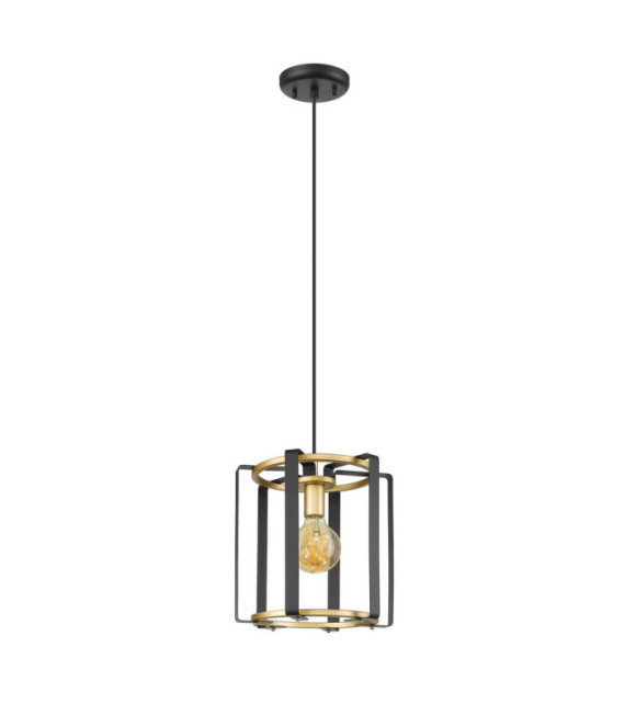 Primero Pendant Steel Gold, Matt Black