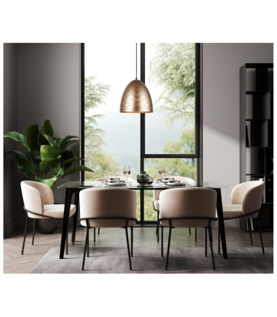 Leilani Pendant Steel Gold