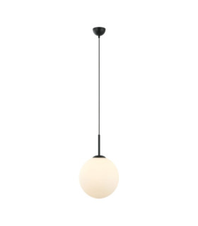 Lampada a sospensione Deore Vetro, Acciaio Bianco, Nero