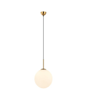 Lampadario Deore Vetro, Acciaio Bianco, Bronzo Antico
