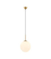 Suspension Deore Verre,Acier Blanc, Bronze Antique