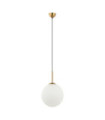 Deore Pendant Glass, White Steel, Antique Bronze