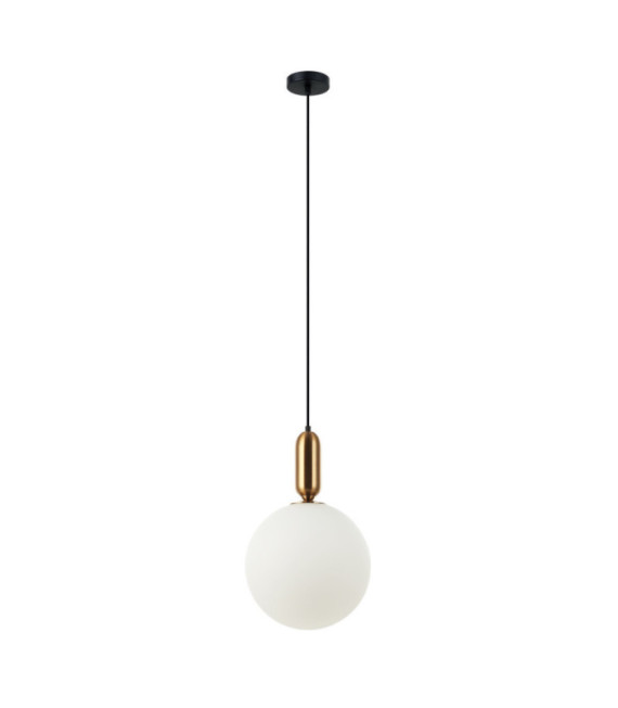 Suspension Aldeva Verre,Acier Antique Bronze