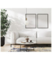 Suspension Aldeva Verre,Acier Antique Bronze
