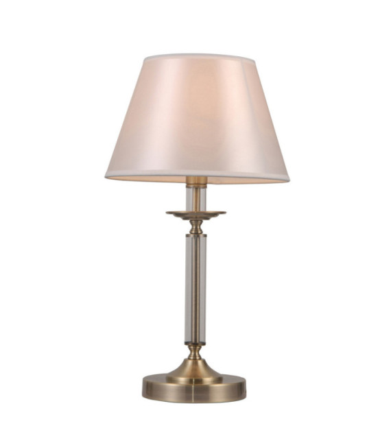 Lampada da tavolo Solana Vetro, Acciaio, Tessuto Bronzo Antico