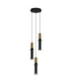 Isidora Pendant Steel, Black Aluminum, Antique Bronze