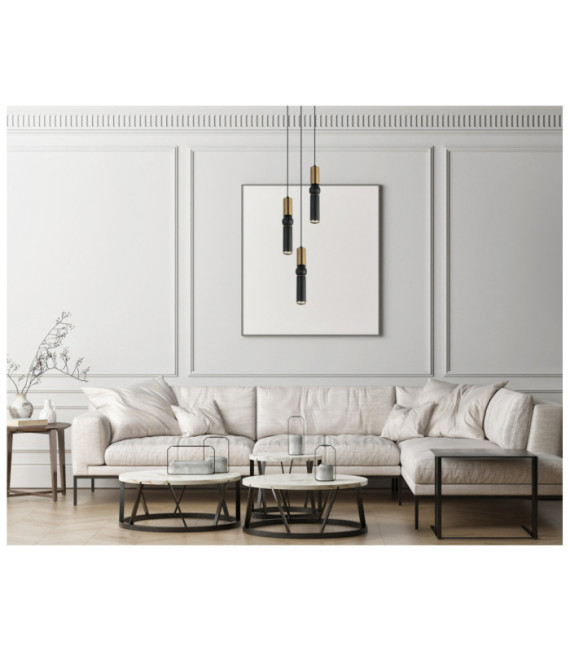 Isidora Pendant Steel, Black Aluminum, Antique Bronze