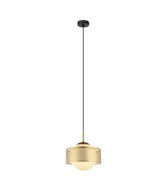 Lampada a sospensione Lomica in acciaio dorato