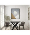 Suspension Deore Verre,Acier Blanc, Noir