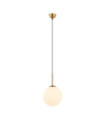 Suspension Deore Verre,Acier Blanc, Bronze Antique