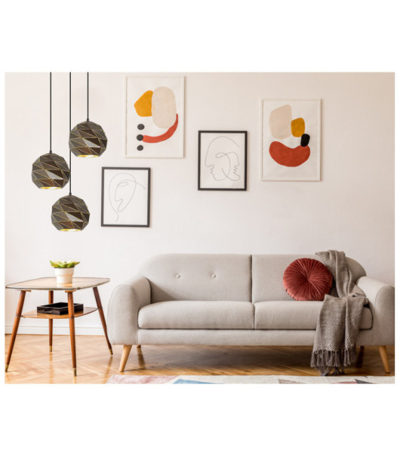 Suspension Palermo Acier Anthracite