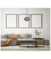 Hatella Pendant Lamp Glass, Black Steel, Copper