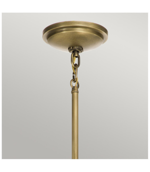 Kichler pendant light Transparent ribbed glass, steel Natural and white brass