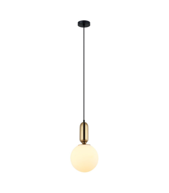 Suspension Aldeva Verre,Acier Antique Bronze